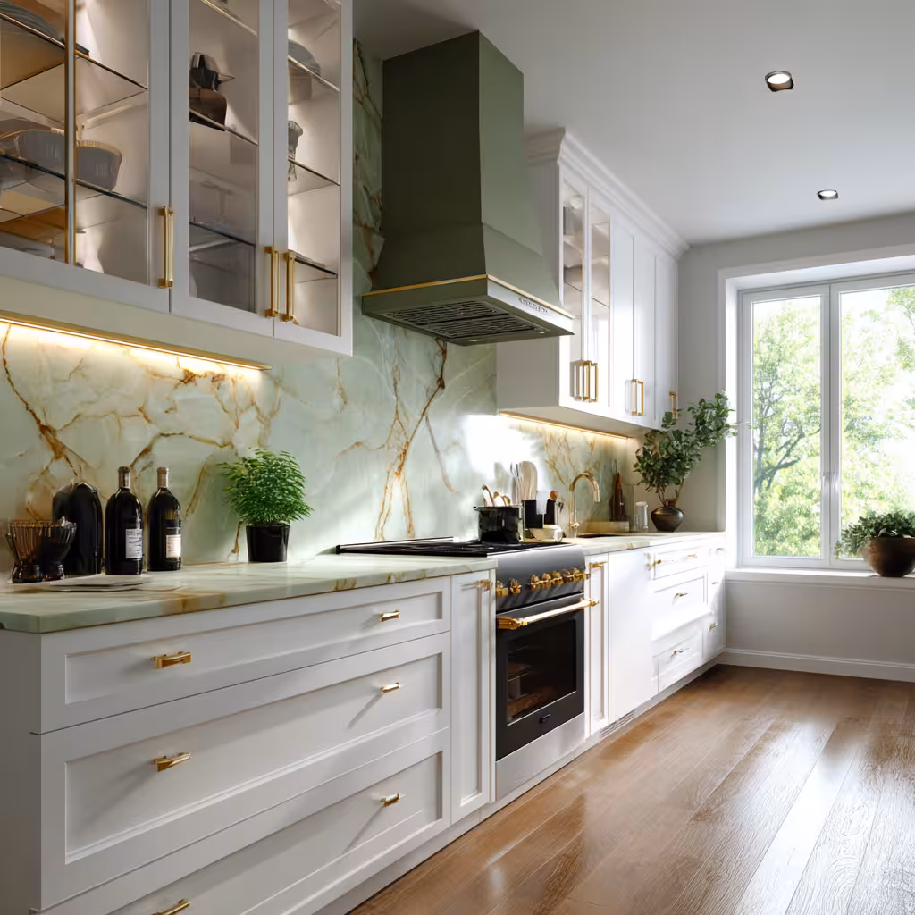 New Construction Completion - Porcelain backsplash in Aurora